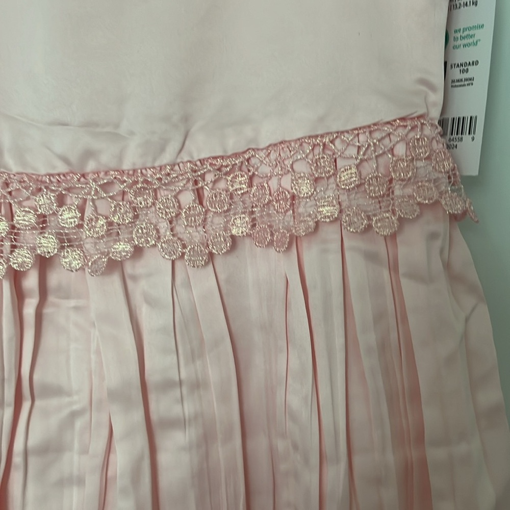 Pink Toddler Flutter Pleated Dress - Picture 2 of 5